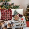 Christmas Pillow Covers 18 x 18 Inches Set of 4 - Xmas Series Cushion Cover Case Pillow Custom Zippered Square Pillowcase